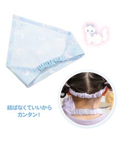 Mother garden マザーガーデン フリルエプロン 三角巾付き 130～150cm 《ふわねこ柄》