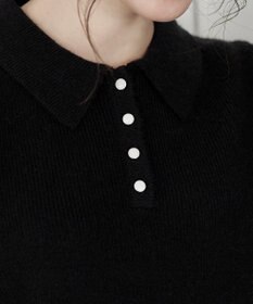 Tiaclasse 【洗える】衿付きパフ袖ニット