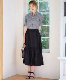 ANY SIS 【洗える】レースポイントティアード スカート