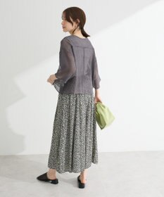 Green Parks 七分袖コットンメッシュラグラントップス