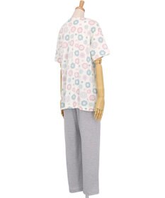 Wing パジャマ 綿100%(本体) 天竺素材 5分袖 半袖 長ズボン レディース EP8045 ウイング／ワコール