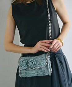 TOPKAPI 【TREASURE TOPKAPI】フラワーモチーフ チェーン ショルダーバッグ