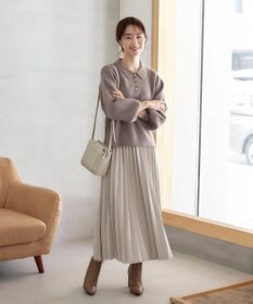 Tiaclasse 【洗える】衿付きパフ袖ニット