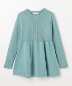 ANY L リブコンビペプラムニット