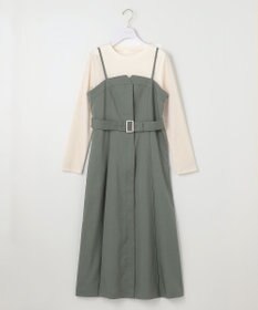 ANY SIS L 【2SET】ビスチェワンピース×シアーラッセルプルオーバーセット