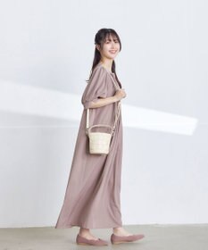 Tiaclasse L 【洗える】ボリュームパフスリーブピンタックワンピース