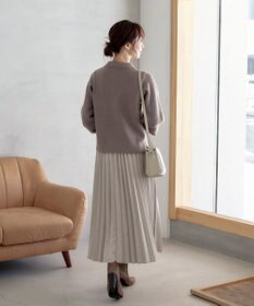 Tiaclasse 【洗える】衿付きパフ袖ニット