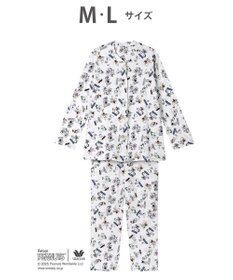WACOAL ワコール_リラックス＆スリープ パジャマ 長袖 長ズボン 綿100%(本体) PEANUTS スヌーピー レディース FDX553 /ワコール
