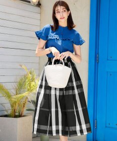 Tiaclasse 【洗える】メモリータフタチェックスカート