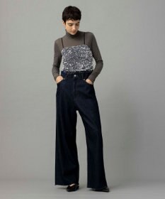 NAVE 【ReNAVE・洗える/軽量】ライトデニム ウエストギャザーパンツ