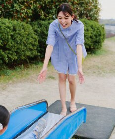 Tiaclasse 【新色追加・洗える】バンドカラーシャツチュニックブラウス