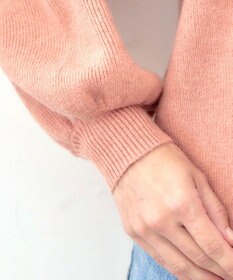 Tiaclasse 【洗える】衿付きパフ袖ニット
