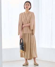 自由区 【洗える・XSサイズあり】クレープストレッチ カーディガン