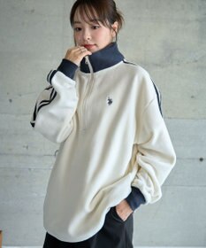 WEGO 【ユニセックス着用ITEM】USPOLOフリースハーフジッププルオーバー