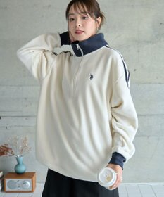 WEGO 【ユニセックス着用ITEM】USPOLOフリースハーフジッププルオーバー