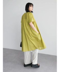 Green Parks インド綿 　ギャザー５分袖チュニック