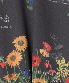 自由区 【洗える】フラワーガーデンプリント ワンピース