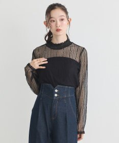 earth music&ecology レースドッキングプルオーバー