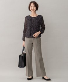 自由区 【裏起毛/撥水加工】TRギャバ ストレートパンツ