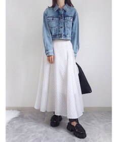 Green Parks AnriettMusee ドットフレアーロングスカート