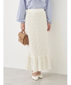 レーススカート ほぼ未使用 M 未使用 ポルトガル製 ホワイト レース