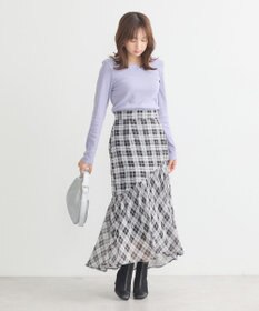 earth music&ecology イレヘムチェックスカート