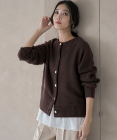 ANY SIS L 【前後着用可能】Airニット カーディガン