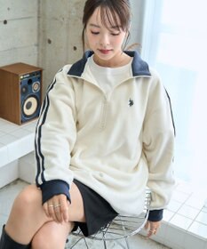 WEGO 【ユニセックス着用ITEM】USPOLOフリースハーフジッププルオーバー