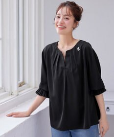 Tiaclasse L 【洗える】プリーツスリーブブラウス