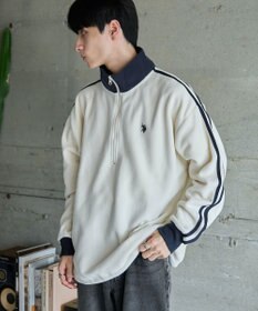 WEGO 【ユニセックス着用ITEM】USPOLOフリースハーフジッププルオーバー