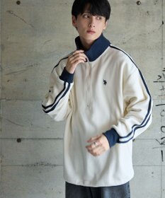 WEGO 【ユニセックス着用ITEM】USPOLOフリースハーフジッププルオーバー