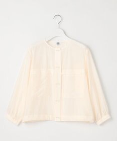 J.PRESS LADIES 【洗える】Sheer Vis リネン ノーカラー ブルゾン