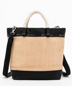 LeSportsac TOP HANDLE CROSSBODY/ブラックラフィア