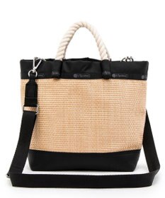 LeSportsac TOP HANDLE CROSSBODY/ブラックラフィア