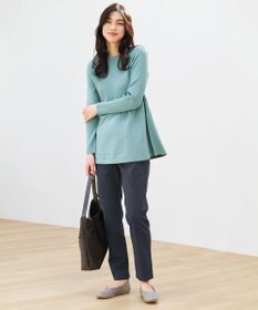 ANY L リブコンビペプラムニット