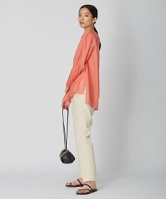 ICB 【洗える】テンセルコットンローン スクエアネックブラウス