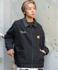 WEGO 【ユニセックス着用ITEM/MLサイズ展開】ワーカーズZIPデニムジャケット