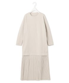 ICB 【洗える】リサイクルポリエステルハイゲージ ドッキングワンピース