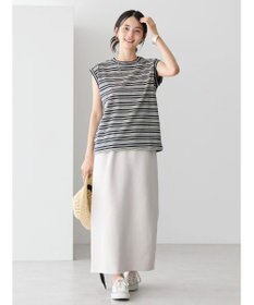 AMERICAN HOLIC マルチボーダーノースリーブカットプルオーバー