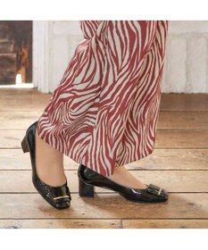 MODE ET JACOMO <MODE ET JACOMO>【レイン対応】バックルモチーフスクエアトゥパンプス