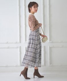 Feroux 配色襟パワショル ニット