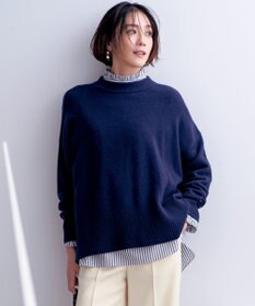 UNFILO イージーケア フリルネック シャツ