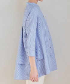 Tiaclasse L 【洗える】バックタックフレアチュニック