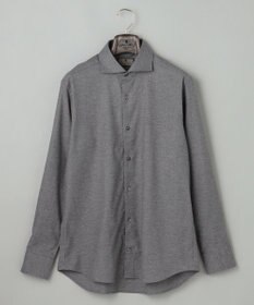 GOTAIRIKU 【洗える】コットンフラノシャツ_ カッタウェイカラー