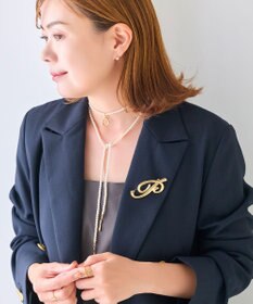 Phoebe <オンワード限定セット>2wayパールチョーカーネックレス×ニュアンスメタルブローチ
