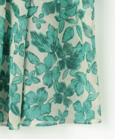 自由区 ハーバリウムフラワープリント ブラウス