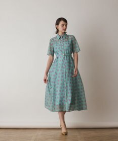 GRACE CONTINENTAL ドローイングプリントワンピース