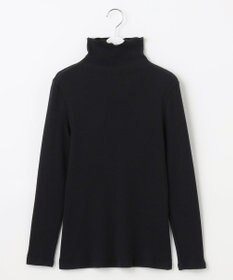 自由区 【洗える】ソフトウールリブボトルネック  カットソー