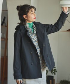 AIGLE GORE-TEX ゴアテックス 防水 防風 透湿 フーデッド ショートトレンチコート フード取り外し可