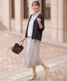 J.PRESS LADIES 【冷房対策に】シアードライトリコット Vネック カーディガン